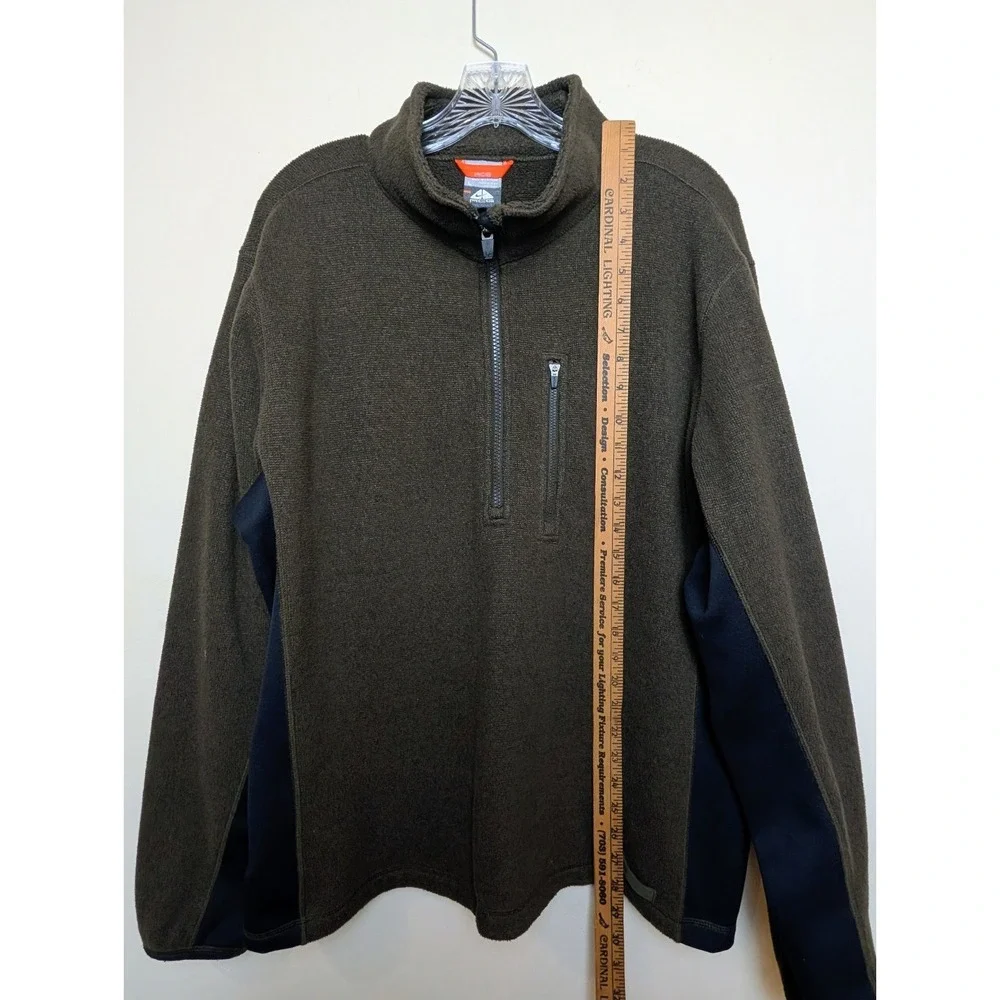Nike ACG Therma-FIT Fleece Pullover Jacket 1/2 Zip Outdoor Brown Size‎ Large